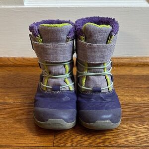 See Kai Run Thermal Kids Purple and Gray Boots